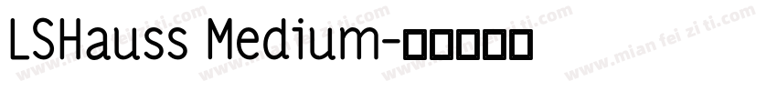 LSHauss Medium字体转换